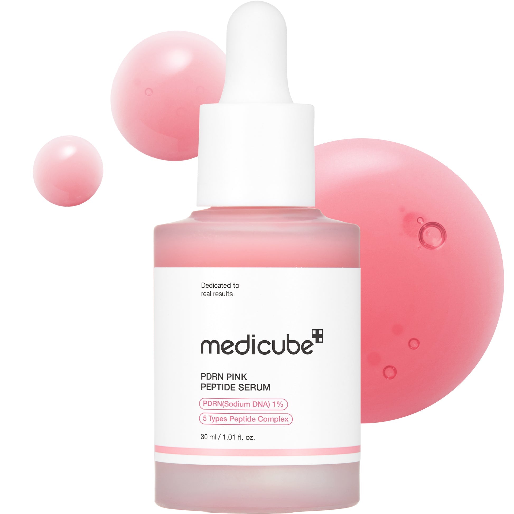Pink Peptide PDRN Renewal Serum - Salmon DNA PDRN and Rose PDRN bottles